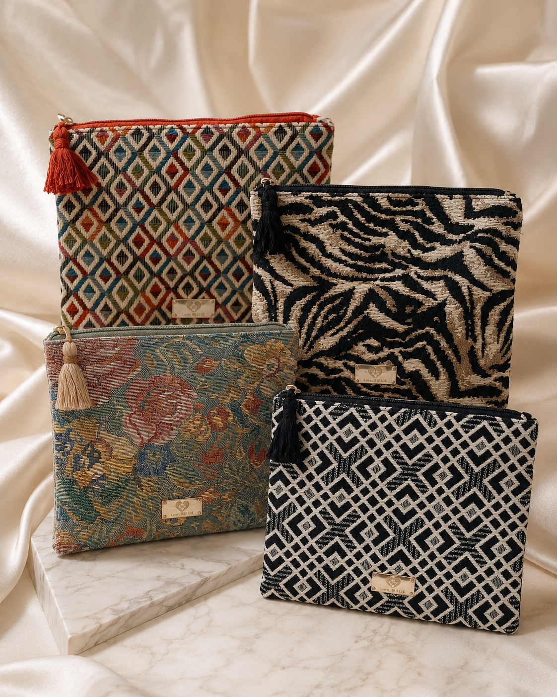 Jacquard Pouches