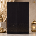 Black with Gold Crystal Scatter Stole