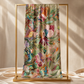 Natural & Multicolor Floral Embroidered Stole