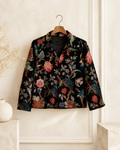 Black Flower Velvet Jacket