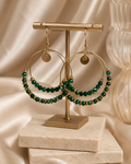 Green Hoop Earrings