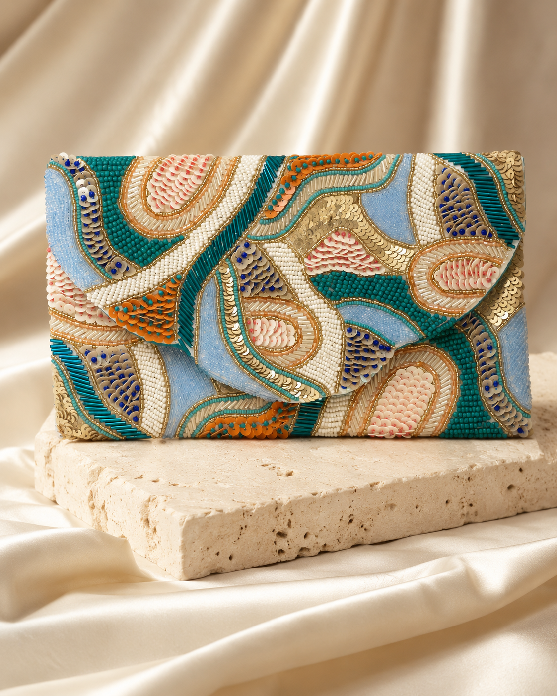 Gugu Abstract Beaded Bag