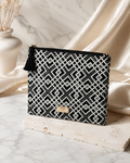 Geometric Black & White Large Pouch