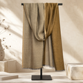 Light Coffee Zari Plain Stole