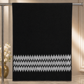 Black with Silver Zigzag Sequins Stole
