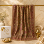 Tan & Mink Multicolour Rectangle Silk Scarf
