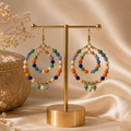 Floral Hoop Earrings