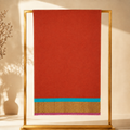 Red Zari Palla Border Stole